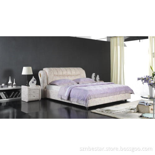 Modern Leather Soft Bed, Bedroom Furniture (6007)